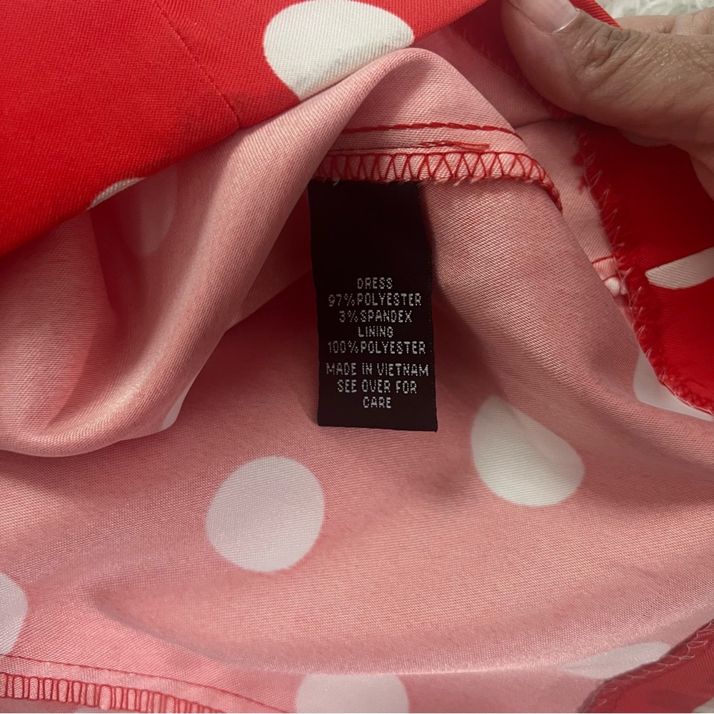 AGB Orange and White Polka Dot Dress - Picture 5 of 7